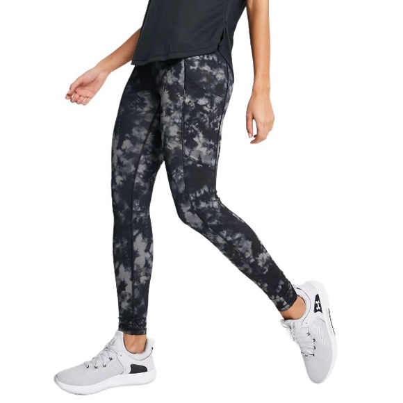 American Eagle Dark Cloud Tie-Dye Workout Leggings Black Gray S - Picture 3 of 8